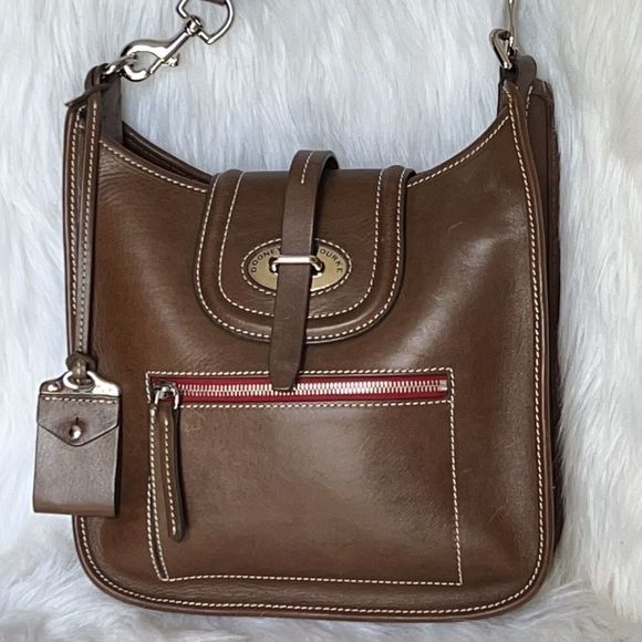 Dooney & Bourke brown leather shoulder bag purse - Picture 13 of 15